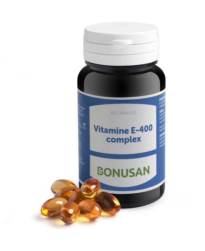 Tactiel gevoel kop Mantsjoerije Vitamine E-400 complex - 60 caps | BON0895
